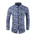 thumbnail image 2 of RYDCOT Men's Colorful Paisley Designer Fashion Dress Shirt Floral Casual Shirt Long Sleeve Button Down Turndown Collar Wedding Party Shirt Sale, 2 of 9