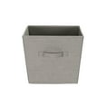 thumbnail image 4 of Household Essentials Medium Fabric Storage Bin with Handles, Set of 2, Silver Linen, 4 of 8