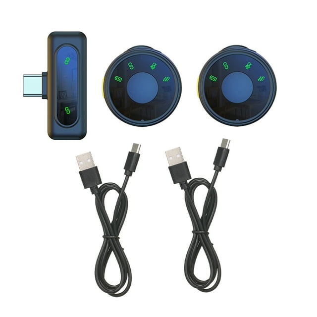Mic, Bouton Clip-on Pas de Réduction de Bruit Buzhi Dual Micros Clip-on Mobile Live Delay Type-c Récepteur Sans Retard Micros And Réduction Pas Jouer le Bruit Buzhi Jouer Live Buzhi Dual Micro Buzhi Disc-Forme