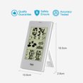 thumbnail image 3 of FanJu Indoor Outdoor Thermometer Hygrometer Barometer Wireless Weather Station Alarm Clock Weather Forecaster Station Wireless Indoor & Outdoor Temperature & Humidity Meter Digital Backlight, 3 of 8
