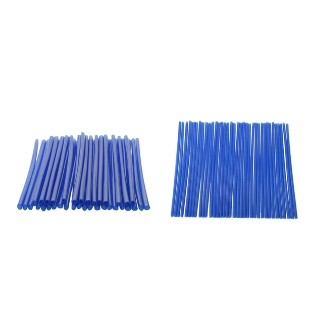 72 Piezas Universal Moto Dirt Bike Motocross Spokes Skins Llanta De La Rueda Spoke Cubre Para 19-21 Pulgadas 48-53 Mm Llantas, Azul Macarena Cubiertas de radios de la rueda de la motocicleta