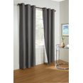 thumbnail image 1 of Plano Grommet Insulated Solid Curtain Panel 40" x 84" in Charcoal, 1 of 5