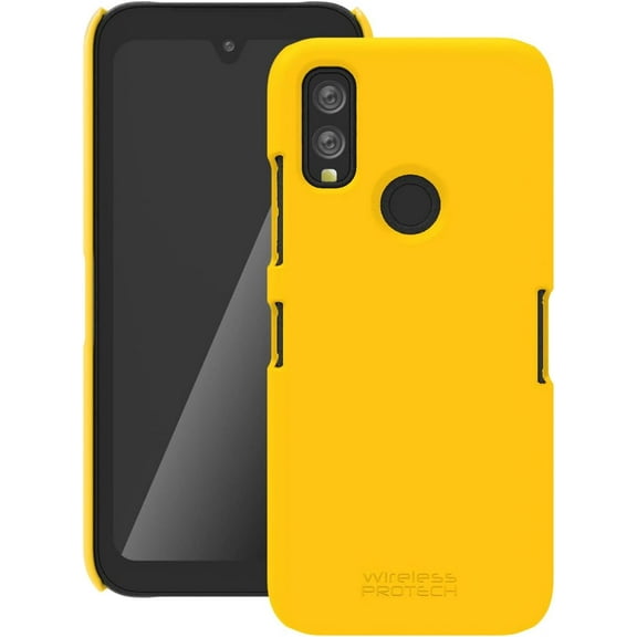 Wireless PROTECH Case Compatible with DuraSport 5G Phone Model C6930. Durable Slim Smooth Finish Shell Case (Yellow)