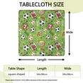 thumbnail image 2 of Green Soccer Comic Pattern Square Fitted Tablecloth with Elastic Edge,Square Table Cover,Washable Elastic Table Cover for Home Kitchen Party Decor 34"x34", 2 of 6