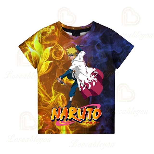 Anime Naruto Summer T Shirt Boys Cartoon Cute Tee Shirt Short Sleeve Hatake Kakashi Man Women Children Tshirts Tee TopsAdults XXS(30-35kg) Gao Jinjia LED