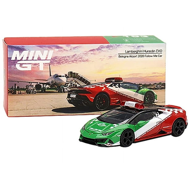 MINIGT Lamborghini Huracán EVO Bologna Mini GT Lamborghini Huracan EVO Bologna Airport 2020 Follow-Me Car