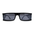 thumbnail image 3 of Windbreaker Side Panel Lens Flat Top Narrow Rectangle Sunglasses All Black, 3 of 4