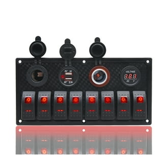 12V Car Truck Boat UTV Red LED Dual USB Charger Digital - Foto 9