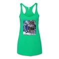 thumbnail image 2 of Wild Bobby, Wolves and the Moon in the Winter Night | Womens Animal Lover Premium Tri-Blend Racerback Tank Top, Envy, X-Large, 2 of 3
