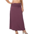 thumbnail image 3 of TheLovely Women & Plus Basic Relaxed Foldable High Waist Draped Maxi Skirts, 3 of 3