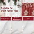 thumbnail image 7 of Vintage Red Winter Snowflakes Valances for Windows, 54 x 18in, Plant Pine Branch Minimalist Rod Pocket Kitchen Valance Curtain Light Filtering Window Treatments for Living Room Bedroom, 1 Panel, 7 of 7