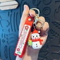 thumbnail image 3 of Christmas Santa Keychain For Christmas Couples Christmas Tree 3D Keychain With Garland Lights Glass Ornament Beach Set Beard Swinging Car Cow Hanging Decorations from Ceiling, 3 of 3