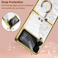 thumbnail image 3 of Compatible Samsung Galaxy Z Flip 4 Case with Ring,360° Protective Samsung Flip 4 Case with Camera Screen Protector Heavy Duty Stand Phone Case for Samsung Galaxy Z Flip 4 5G Case Shell White, 3 of 12