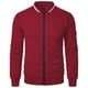 thumbnail image 2 of pstuiky Camisas de manga larga abrigadas para hombre, Chaqueta de manga larga con cuello alto y cremallera de color liso para hombre camisetas de hombre s, 2 of 4