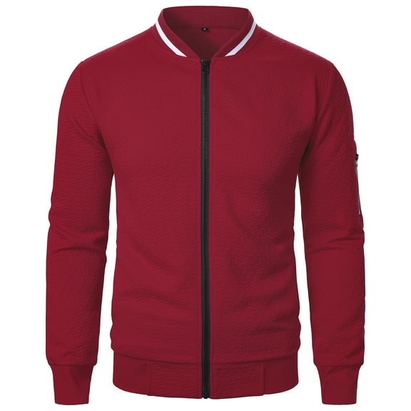 Maean Men’s Coat Casual Zip up Lightweight Windbreaker Fall Trendy Outwear Jacket with Pockets