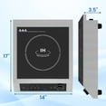 thumbnail image 2 of Heynemo Portable Induction Cooktop, 1800W Electric Induction Cooker Hot Plate 10 Power 14 Temperature Setting, Countertop Burner with Timer, Black, 2 of 9