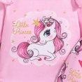 thumbnail image 5 of HCNTES Baby Girl Clothes 0 3 6 9 12 18 Months Long Sleeve Cartoon Pony Little Princess Print Ruffle Romper Floral Pants Headband Sets Cute Baby Girl Winter Outfit, 5 of 5