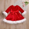thumbnail image 6 of Generic Toddler Christmas Sweater Baby Kids Girls Long Sleeve Xmas Party Princess Dress Girl Winter Outfit for Casual Soft Comfortable Clothing(18-24 Months,Red), 6 of 6