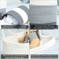 thumbnail image 4 of Cotton Rope Laundry Hamper Woven Collapsible Laundry Basket, 4 of 9