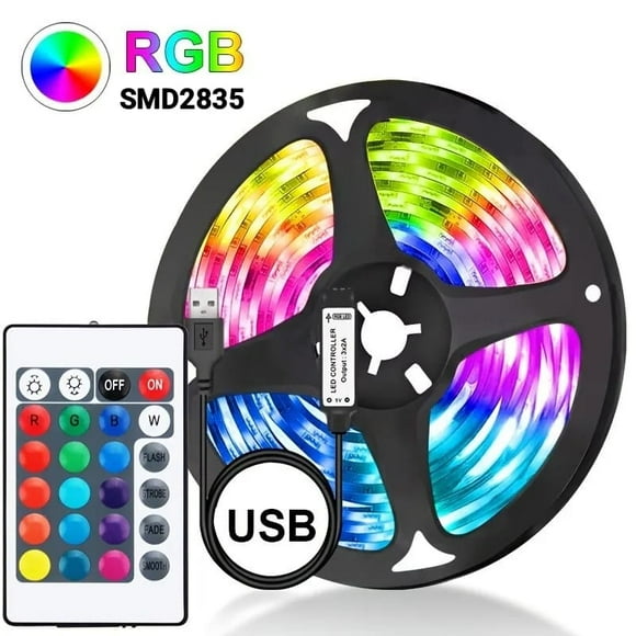 Tira Led RGB 2835 de 5mts con Control de 18 Botones