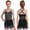 Black, variant on Girls Latin Dance Sleeveless Straps Rhinestones Tassel Jazz Cha Cha Dance Leotard Dress Burgundy 6