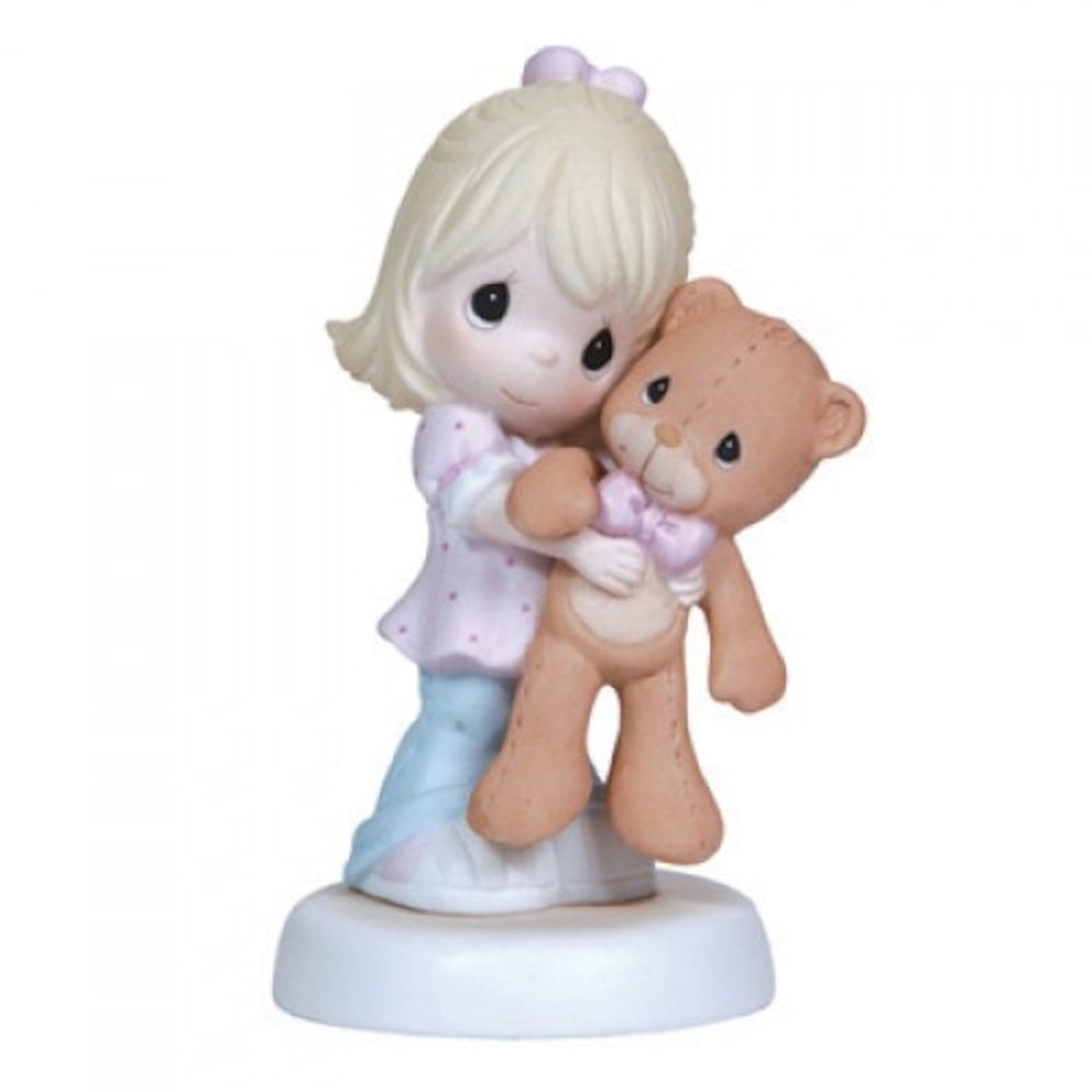 Precious Moments Always In My Heart - Girl Holding Teddy Bear Figurine #123001 - Walmart.com
