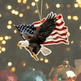 thumbnail image 4 of DefiDgd Independence Day Hanging Pendant Tree Topper Decoration,Celebration Accessories Bald Eagle Flag Ornament 2D AcrylicKeepsake Gift Hanging Pendant for Home Holiday Party Supplies(D), 4 of 5