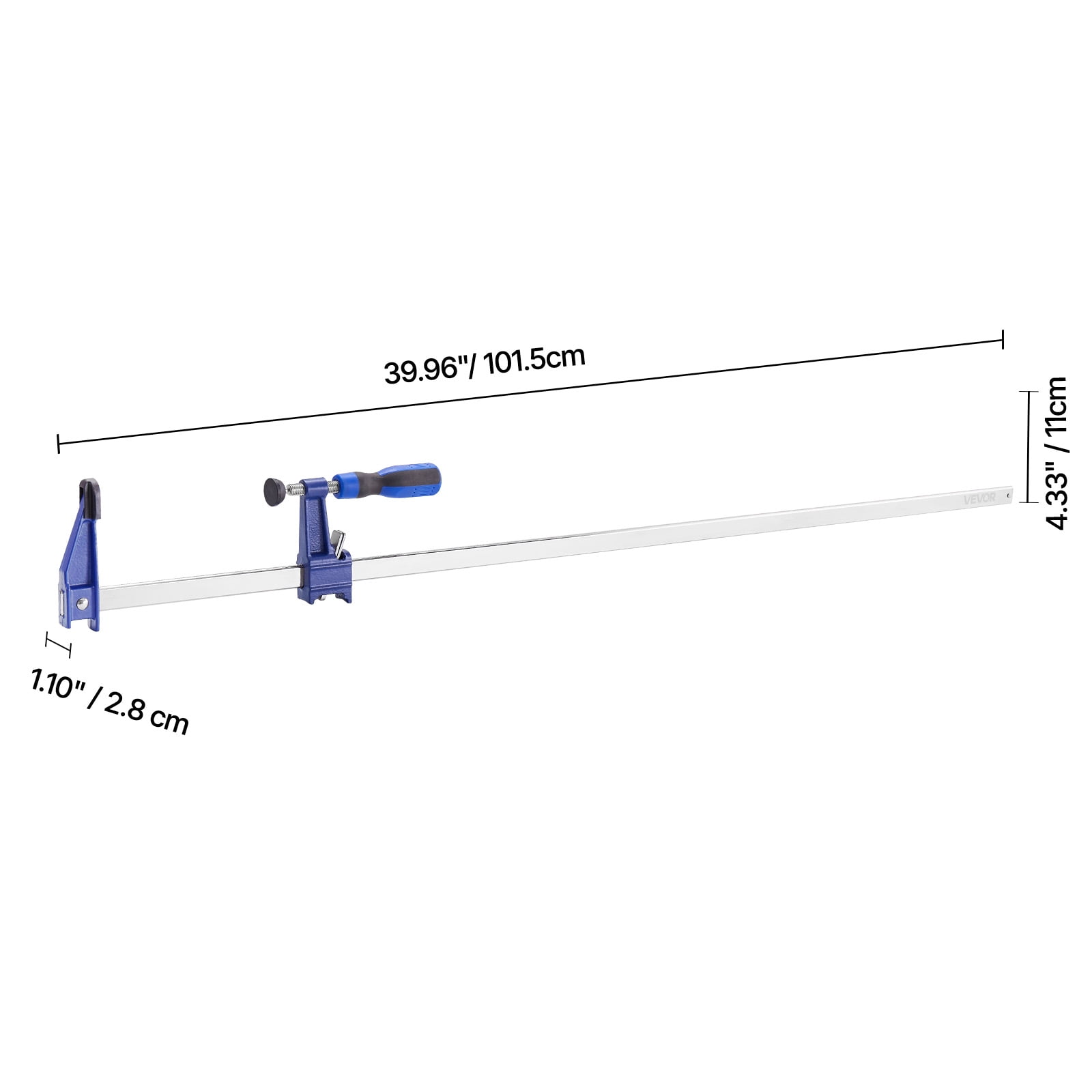 VEVOR Bar Clamps for Woodworking, 4-Pack 36 inch Opening,Lockable F-Clamp with 600 lbs Load Limit,2-1/2 inch Depth, Cast Iron and Carbon Steel,Easy to Use,Wood Clamps for Woodworking Metal Working