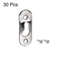 thumbnail image 2 of Keyhole Hanging Plate, 37mm x 14mm Single Hole Hook for Picture Frames w Screws, 30 Pcs (Silver), 2 of 4