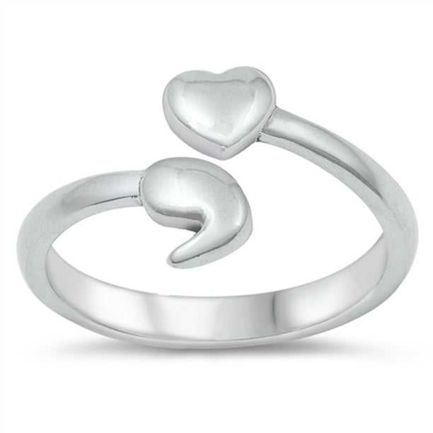 My Story Mental Health Project Heart Ring 925 Sterling Silver 