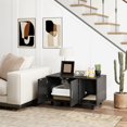 thumbnail image 2 of PawHut Cat Litter Box Enclosure Cat House End Table with Scratcher, Black, 2 of 10