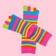 thumbnail image 6 of 6 Pairs Toe Socks for Women Comfy Cotton Crew Five Finger Ankle Socks for Running Athletic, Size 7-10, 6 of 7