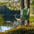 thumbnail image 2 of Wakeman Outdoors 300lb Capacity Portable Camping Chair with Footrest, Green, 2 of 10