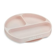 Simka Rose Suction Plate for Baby and Toddler - Divided Silicone Plate - BPA Free - Dishwasher and Microwave Safe (Petal)