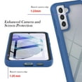 thumbnail image 6 of Case for Samsung Galaxy S21 with Built-in Screen Protector, Hybrid Rugged Full Body Drop Protection Shockproof Anti-Scratch Transparent Clear PC Back Phone Cover, Blue, 6 of 6