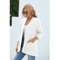 thumbnail image 4 of HOWCOME Cardigans for Women, Casual Lightweight, 3/4 Sleeve Open Front Cardigan Sweaters,Female, Large, White, 4 of 9