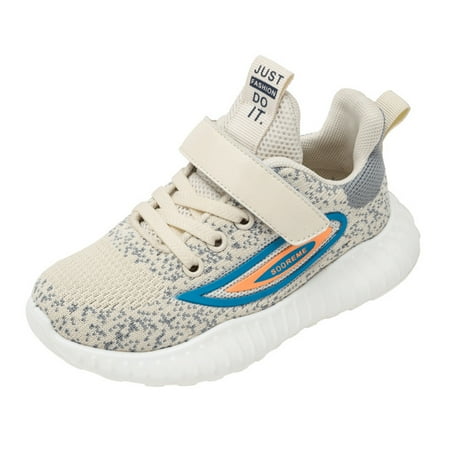 

OMILAIY Boys Sneaker Running Shoes Kids Slip On Athletic Shoes Lightweight Beige Size 11.5 Little Kid