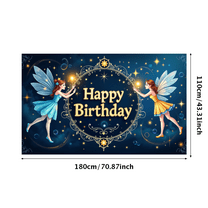 LUUFILx Fairy Birthday Party Backdrop Enchanted Happy Birthday Banner Decoration for Kids Party Backdrop Photo Background Celebration Decor Magical Theme