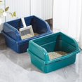 thumbnail image 2 of Caja de arena para gatos grande semicerrada con barra alta antisalpicaduras casa para gatos jaula para gatos abierta, 2 of 3