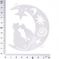 thumbnail image 2 of 201 Stainless Steel Connector Charms Moon & Cat Links Stainless Steel Color 100x90x0.3mm Hole: 4mm, 2 of 2