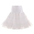 thumbnail image 1 of Dosaele Jupon de Mariage Rétro Uni pour Mariée, Crinoline, Tutu, Tulle, Beige G, 1 of 10