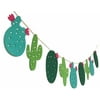 Tropical Leaves Green Cactus Plant Banner Luau Party Hawaiian Party Supplies