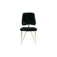 thumbnail image 4 of Limari Home Candace 17" Faux Fur Fabric/Metal Dining Chairs in Black (Set of 2), 4 of 8