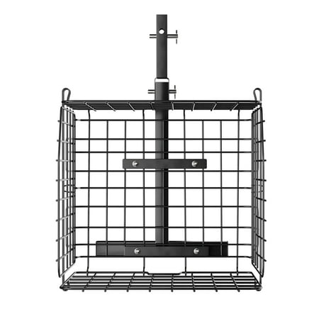 KFFKFF Rear Scooter Basket, Foldable Metal Wire Design, Durable and Spacious Cargo Storage, Fits 1-inch Receiver, Compatible with Various Mobility Scooters
