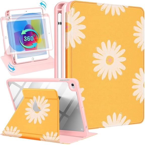 Apple iPad Mini 4/5 Case, with Pencil Holder Rotating Stand, iPad Mini 7.9"