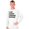 thumbnail image 5 of Eat Sleep Rescue Repeat Firefighter Long Sleeve TShirt Men Women Brisco Brands L, 5 of 6