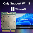 thumbnail image 5 of Upgraded Tri Band FME-865 WiFi7 Bluetooth 5.4 Wireless WiFi Card 2.4G/5G/6Ghz Network Adapter for Win11, 5 of 6