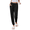 Black, variant on Women's Jogger Pajama Pant Lightweight Lounge Bottoms