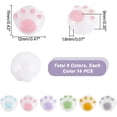 thumbnail image 2 of 84pcs 6 colors Opaque Acrylic Beads Cat Paw Mixed color 11x12x9~9.7mm Hole: 1.8mm 14pcs/color Acrylic, 2 of 5