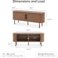 thumbnail image 2 of mopio Quin TV Stand, Mid Century Modern for 55/60/65 inch TV, Farmhouse TV Stand, Entertainment Center with Storage, TV and Media Console for Living Room (Walnut, 59" Tambour), 2 of 16